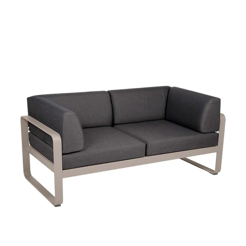 Gartensofa BELLEVIE - 2-Sitzer mit Seitenkissen