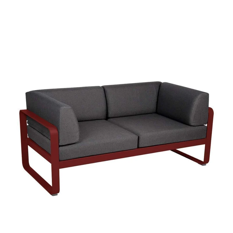 Gartensofa BELLEVIE - 2-Sitzer mit Seitenkissen