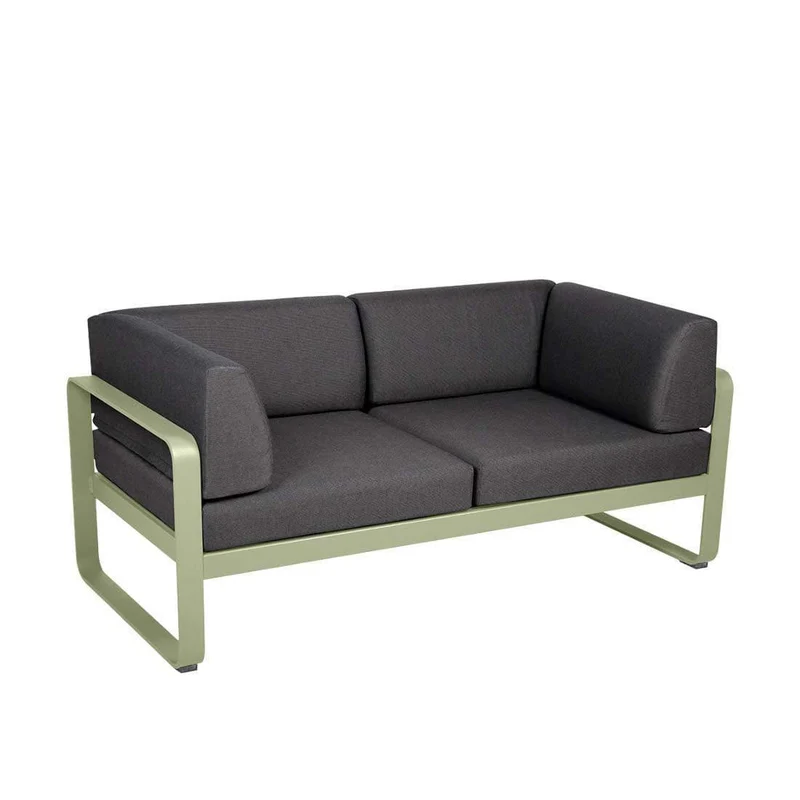 Gartensofa BELLEVIE - 2-Sitzer mit Seitenkissen