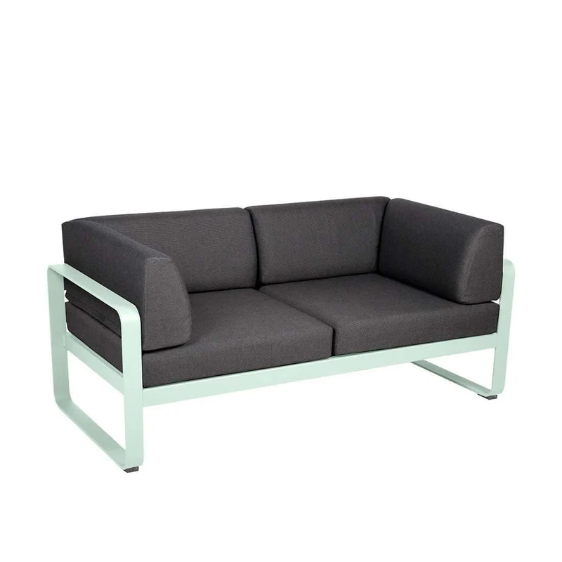 Gartensofa BELLEVIE - 2-Sitzer mit Seitenkissen