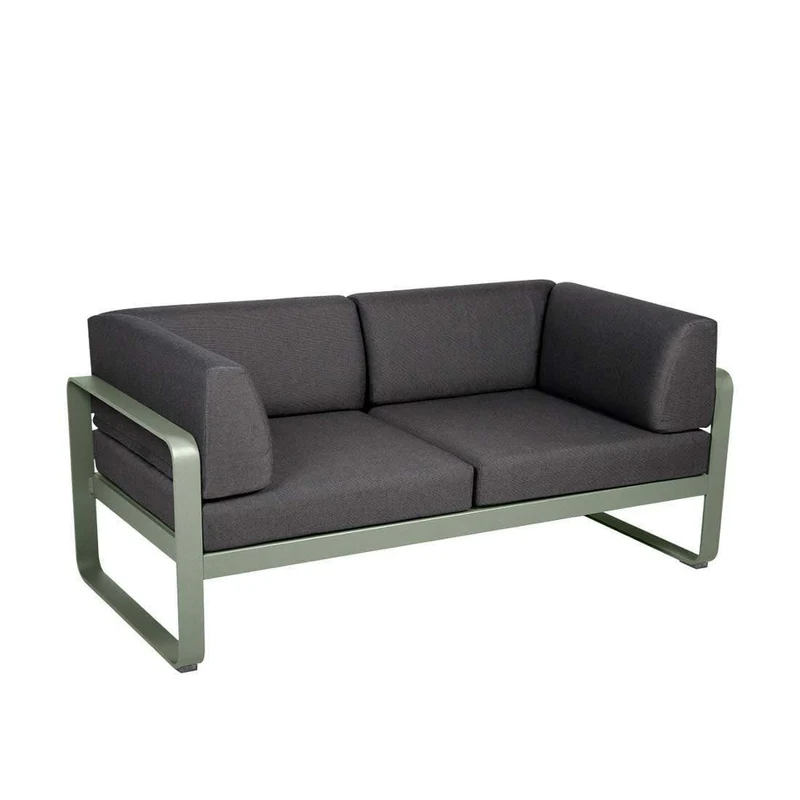 Gartensofa BELLEVIE - 2-Sitzer mit Seitenkissen