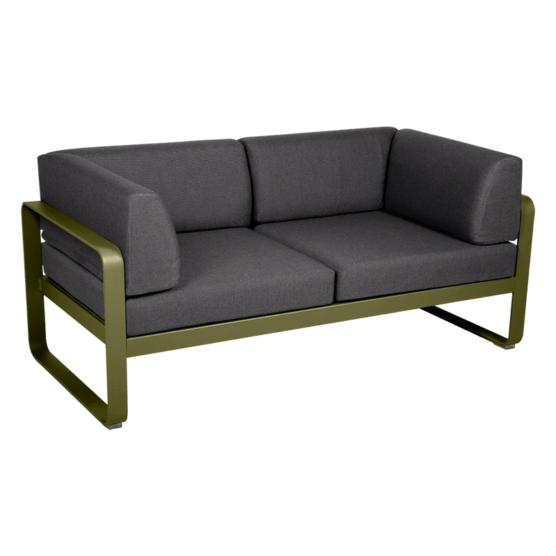 Gartensofa BELLEVIE - 2-Sitzer mit Seitenkissen