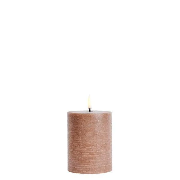 Kerze PILLAR RUSTIC LED Uyuni Caramel Ø7.8 x 10.1cm