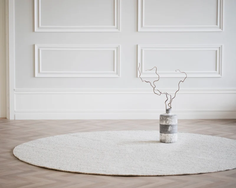 Wollteppich ø250cm, creme