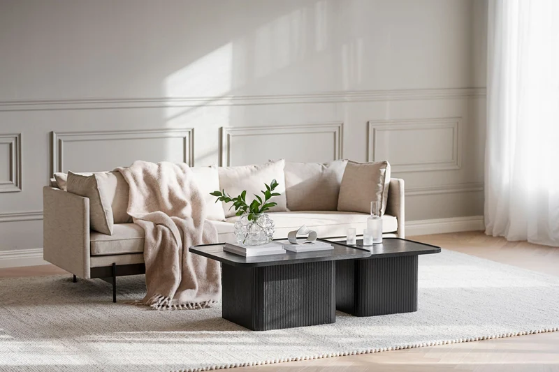 Wollteppich 240x340cm, creme