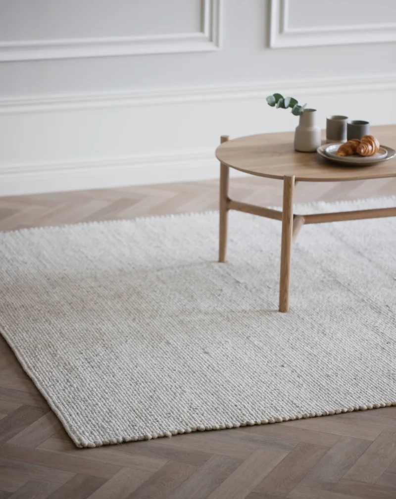 Wollteppich 200x290cm, creme