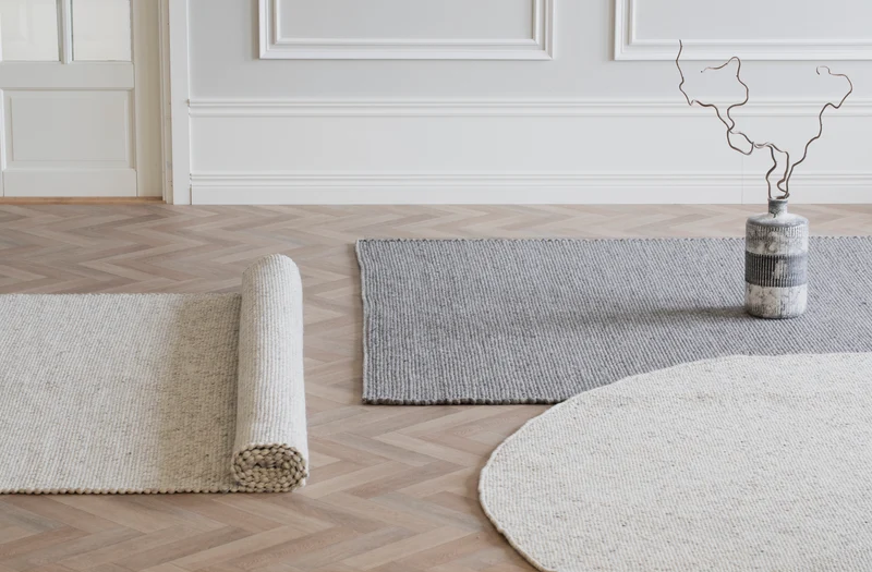Wollteppich 200x290cm, creme