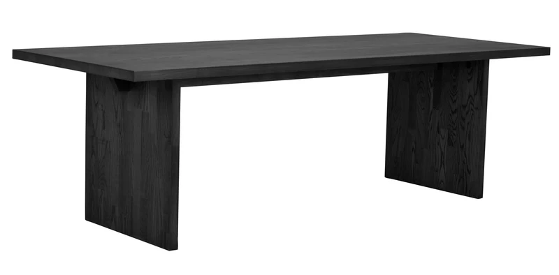 Massivholztisch Eiche, schwarz