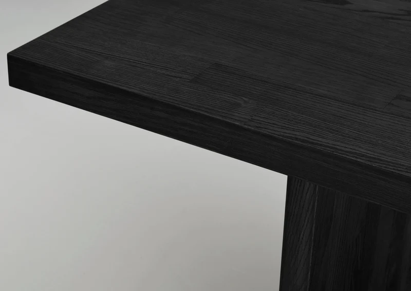 Massivholztisch Eiche, schwarz