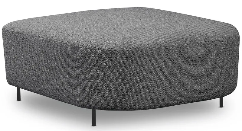 Modulares Ecksofa Lanomi L-förmig, rechtsseitig, grau Bouclé