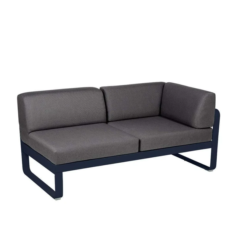 2-Sitzer Eckelement BELLEVIE mit Seitenkissen - Rechts