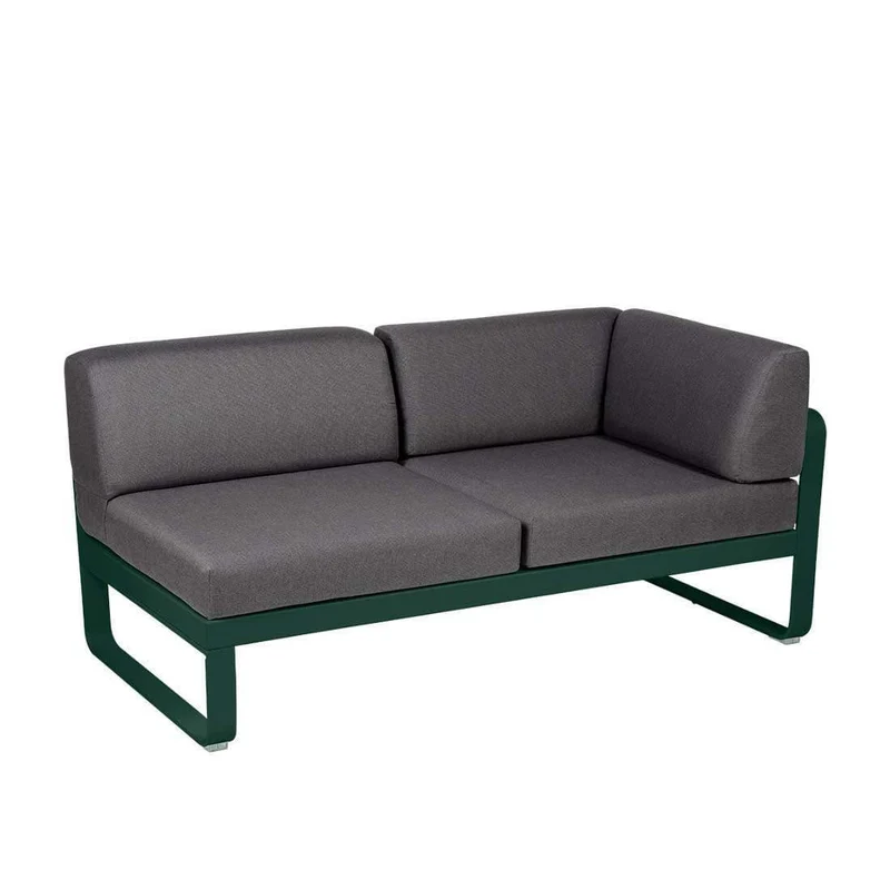 2-Sitzer Eckelement BELLEVIE mit Seitenkissen - Rechts
