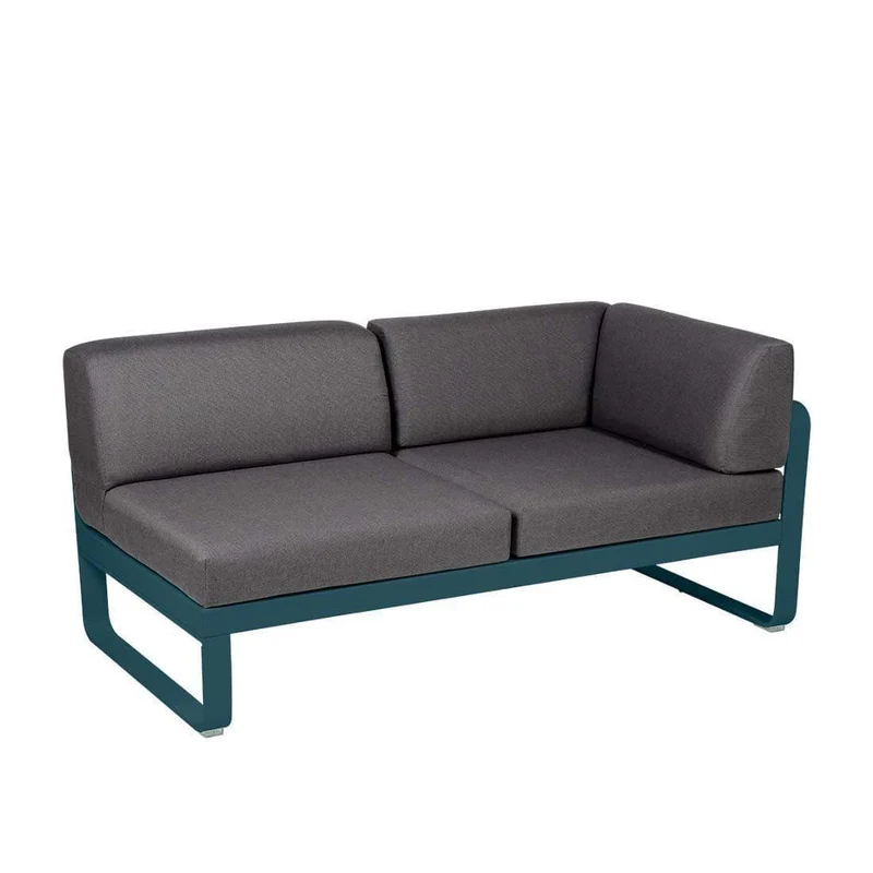 2-Sitzer Eckelement BELLEVIE mit Seitenkissen - Rechts