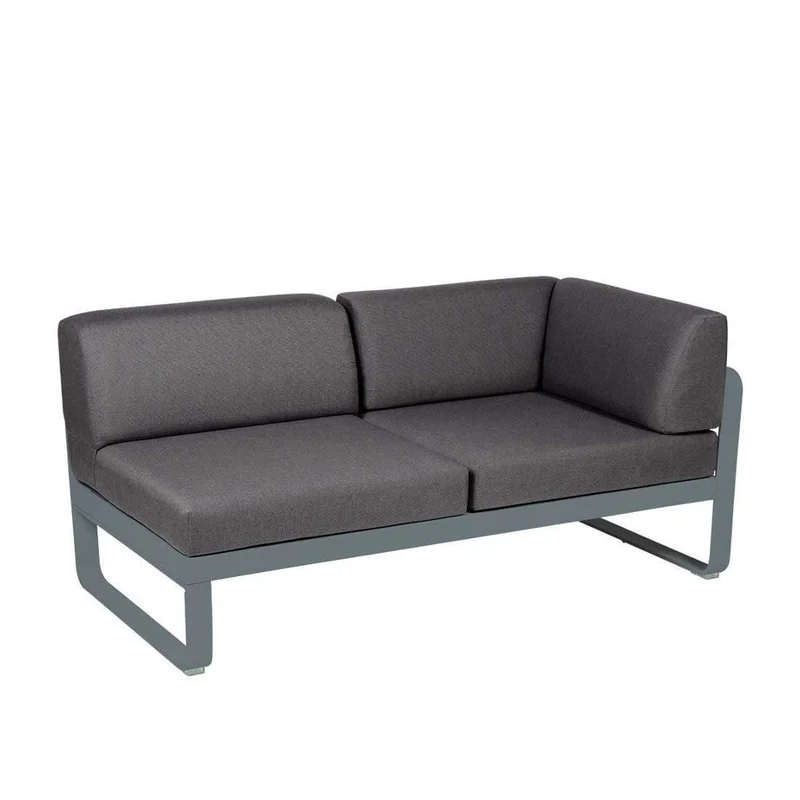 2-Sitzer Eckelement BELLEVIE mit Seitenkissen - Rechts