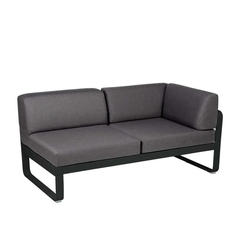 2-Sitzer Eckelement BELLEVIE mit Seitenkissen - Rechts