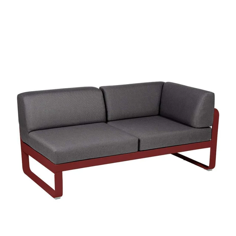 2-Sitzer Eckelement BELLEVIE mit Seitenkissen - Rechts