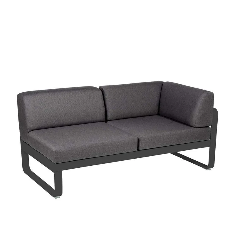 2-Sitzer Eckelement BELLEVIE mit Seitenkissen - Rechts