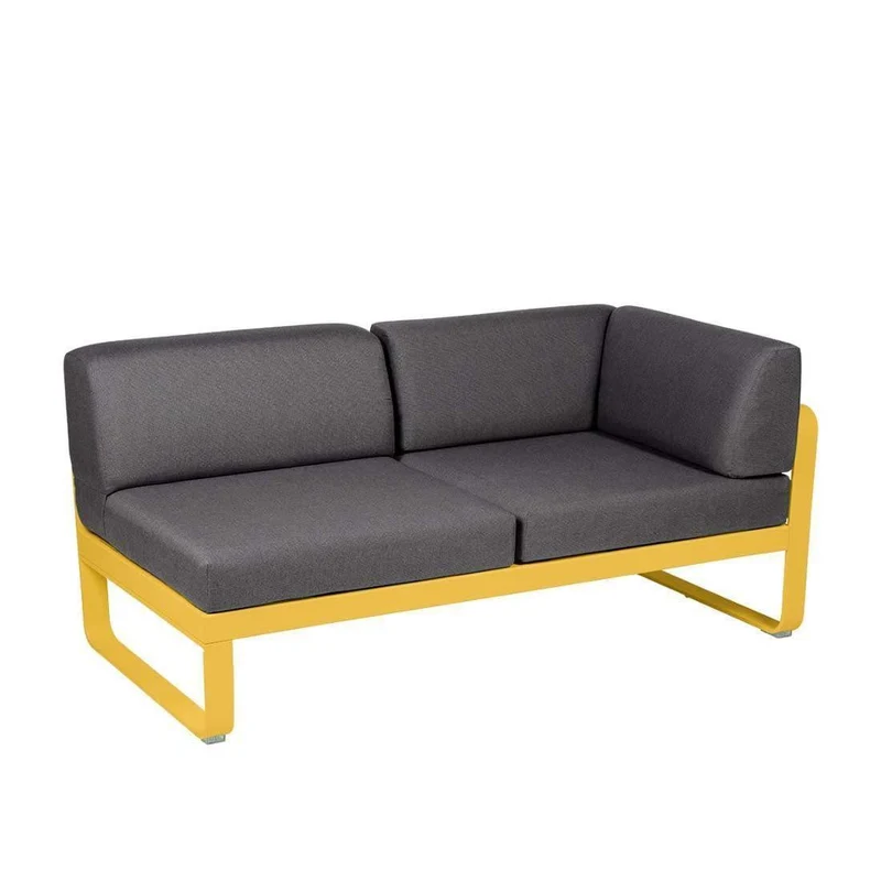 2-Sitzer Eckelement BELLEVIE mit Seitenkissen - Rechts