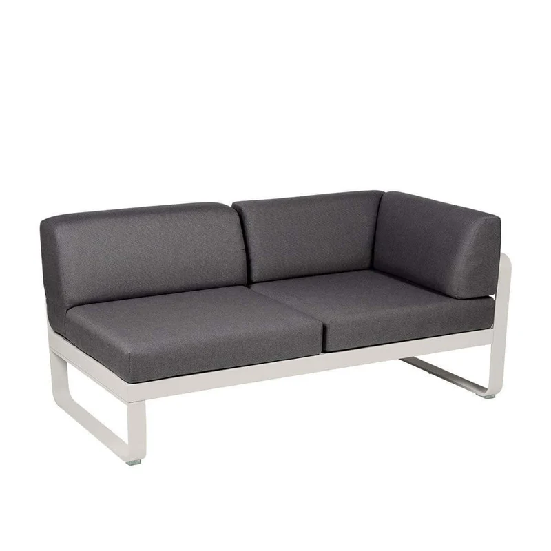 2-Sitzer Eckelement BELLEVIE mit Seitenkissen - Rechts