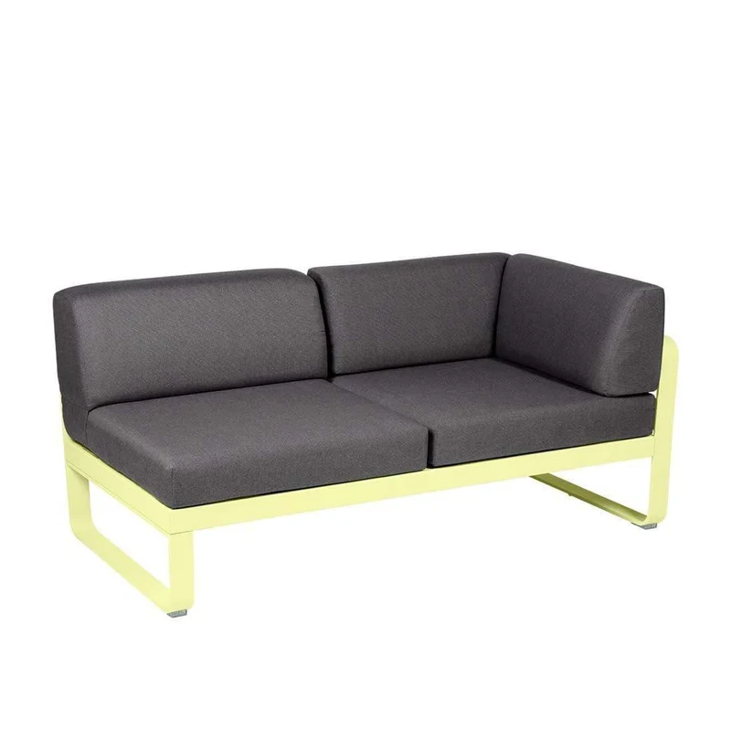 2-Sitzer Eckelement BELLEVIE mit Seitenkissen - Rechts