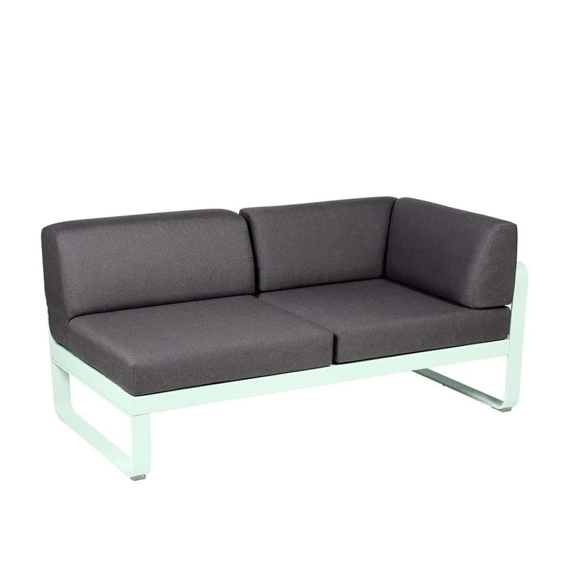 2-Sitzer Eckelement BELLEVIE mit Seitenkissen - Rechts
