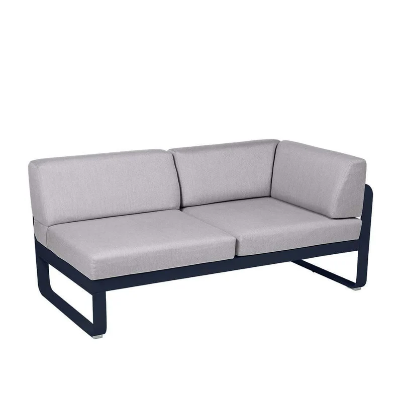 2-Sitzer Eckelement BELLEVIE mit Seitenkissen - Rechts