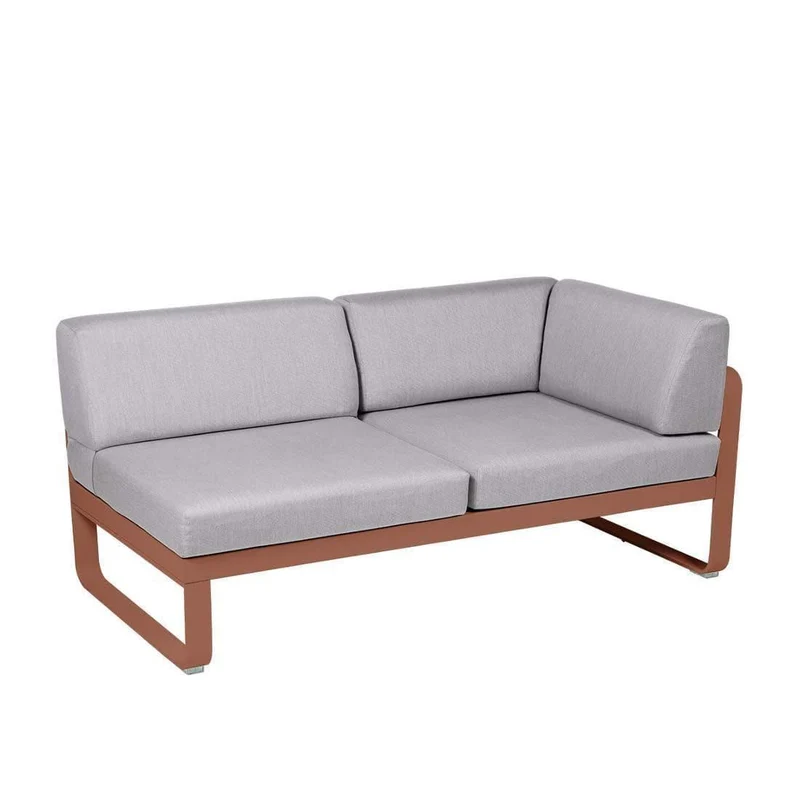 2-Sitzer Eckelement BELLEVIE mit Seitenkissen - Rechts