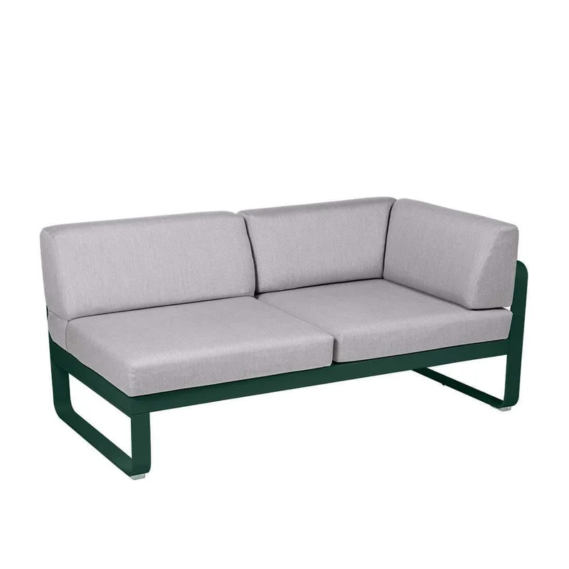 2-Sitzer Eckelement BELLEVIE mit Seitenkissen - Rechts