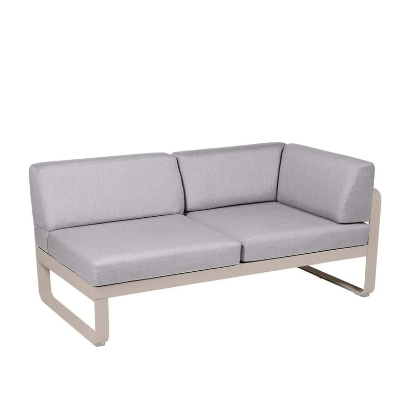 2-Sitzer Eckelement BELLEVIE mit Seitenkissen - Rechts
