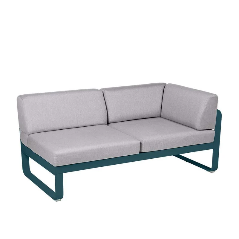 2-Sitzer Eckelement BELLEVIE mit Seitenkissen - Rechts