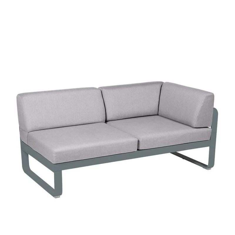 2-Sitzer Eckelement BELLEVIE mit Seitenkissen - Rechts