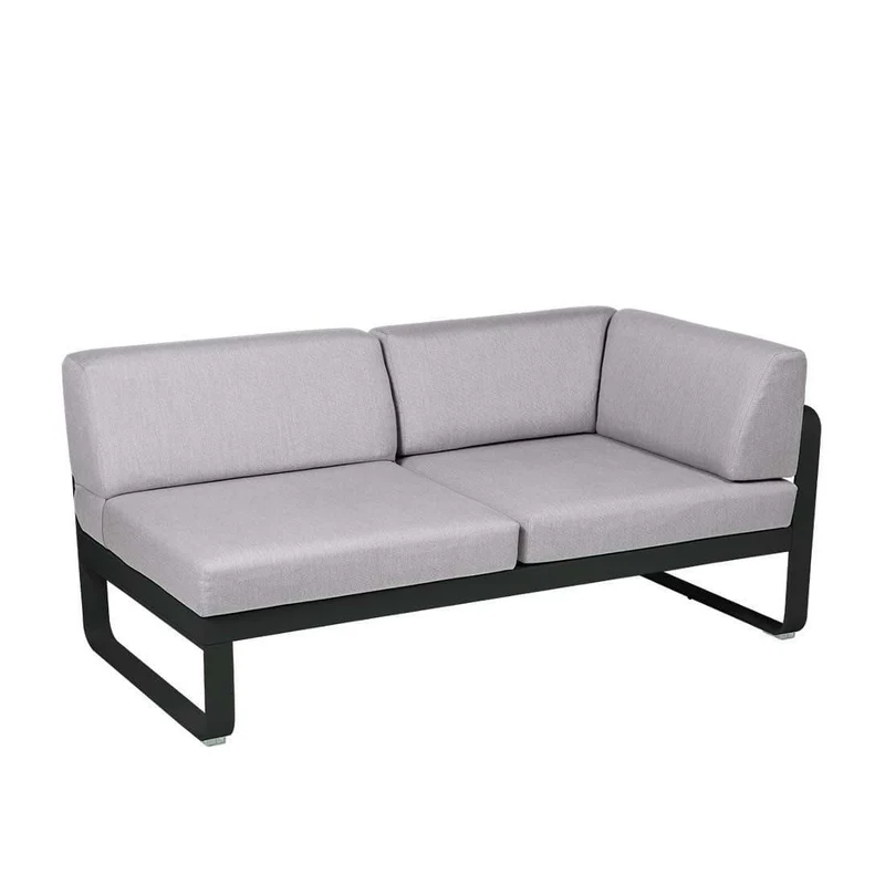 2-Sitzer Eckelement BELLEVIE mit Seitenkissen - Rechts