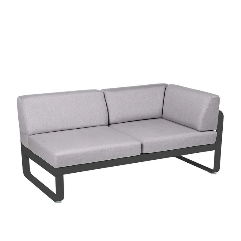 2-Sitzer Eckelement BELLEVIE mit Seitenkissen - Rechts
