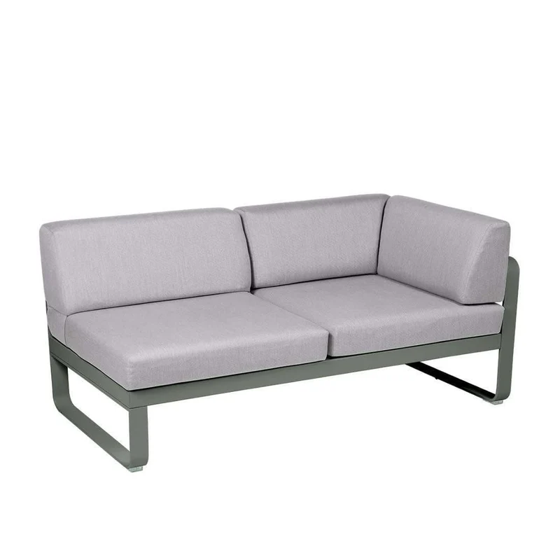 2-Sitzer Eckelement BELLEVIE mit Seitenkissen - Rechts
