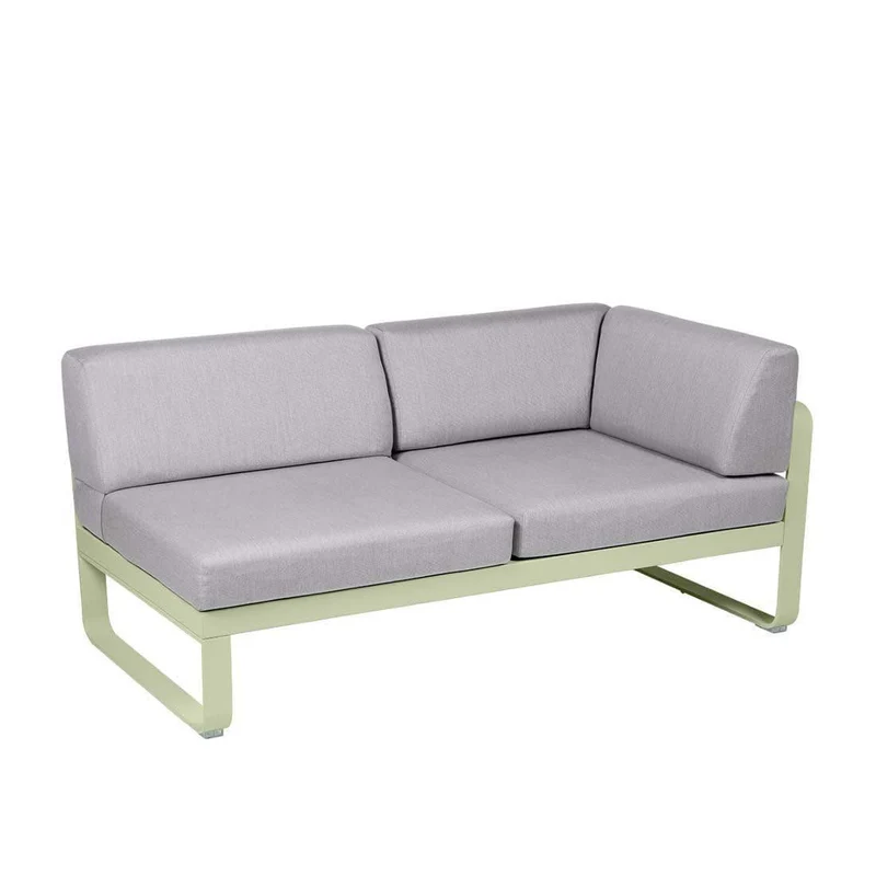 2-Sitzer Eckelement BELLEVIE mit Seitenkissen - Rechts