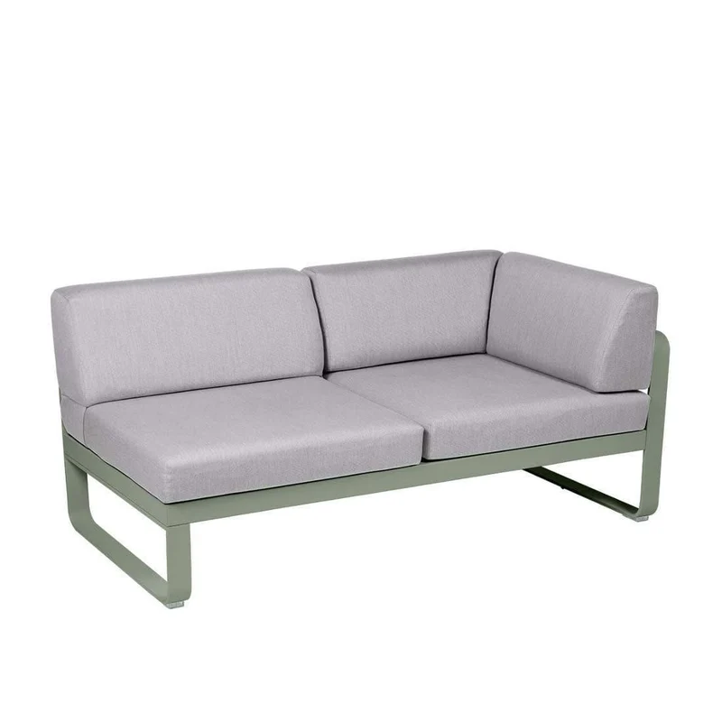 2-Sitzer Eckelement BELLEVIE mit Seitenkissen - Rechts