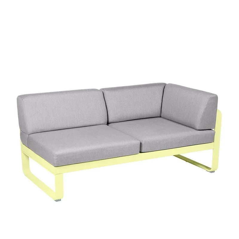 2-Sitzer Eckelement BELLEVIE mit Seitenkissen - Rechts