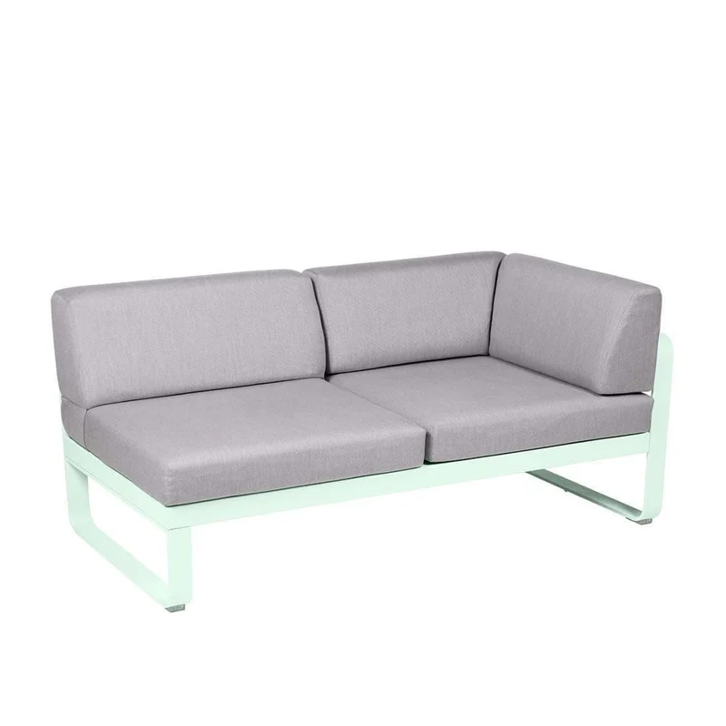 2-Sitzer Eckelement BELLEVIE mit Seitenkissen - Rechts