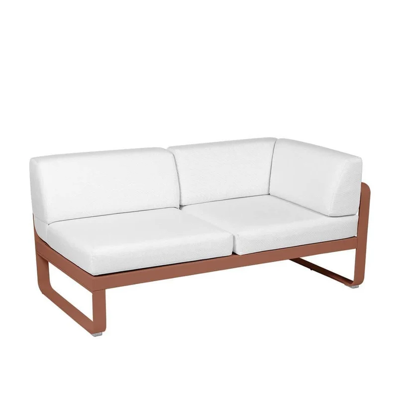 2-Sitzer Eckelement BELLEVIE mit Seitenkissen - Rechts