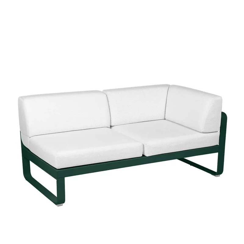 2-Sitzer Eckelement BELLEVIE mit Seitenkissen - Rechts