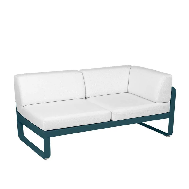 2-Sitzer Eckelement BELLEVIE mit Seitenkissen - Rechts