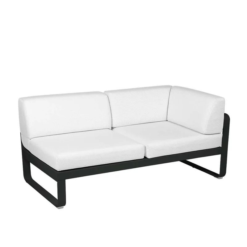 2-Sitzer Eckelement BELLEVIE mit Seitenkissen - Rechts