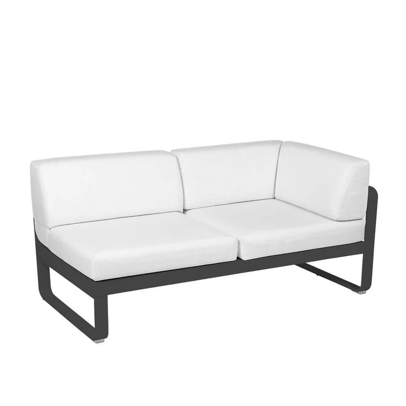 2-Sitzer Eckelement BELLEVIE mit Seitenkissen - Rechts