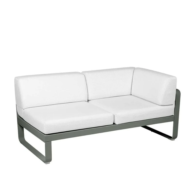 2-Sitzer Eckelement BELLEVIE mit Seitenkissen - Rechts