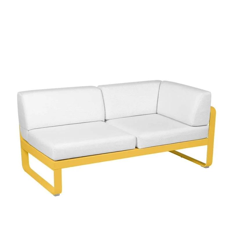 2-Sitzer Eckelement BELLEVIE mit Seitenkissen - Rechts
