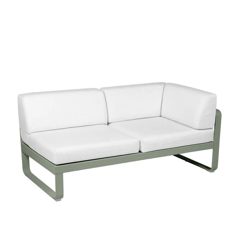 2-Sitzer Eckelement BELLEVIE mit Seitenkissen - Rechts