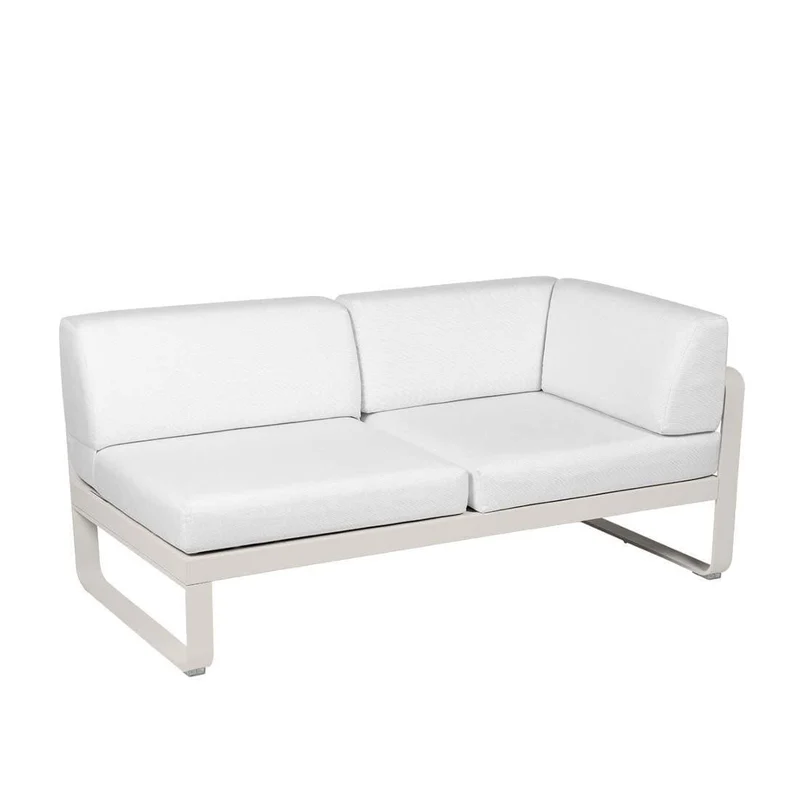 2-Sitzer Eckelement BELLEVIE mit Seitenkissen - Rechts