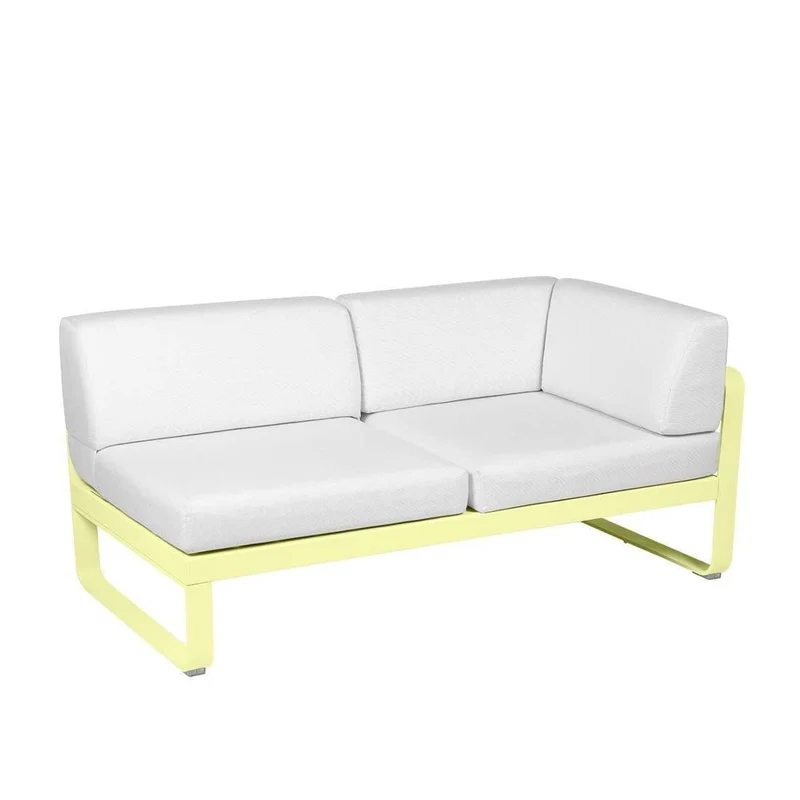 2-Sitzer Eckelement BELLEVIE mit Seitenkissen - Rechts