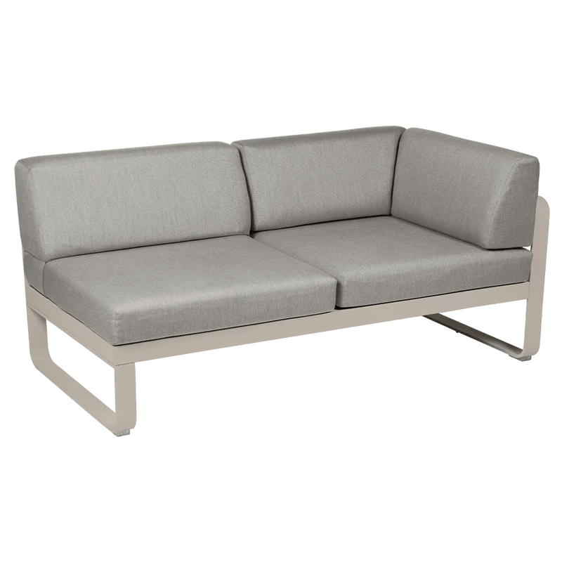 2-Sitzer Eckelement BELLEVIE mit Seitenkissen - Rechts