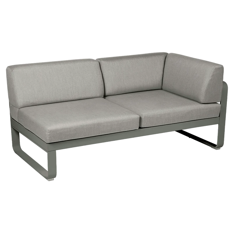 2-Sitzer Eckelement BELLEVIE mit Seitenkissen - Rechts